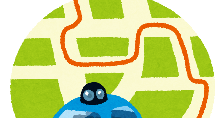 自動運転車のイラスト