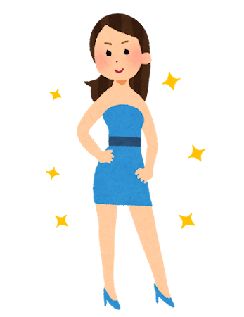 いらすとや公式・ファッションモデルのイラスト（女性）